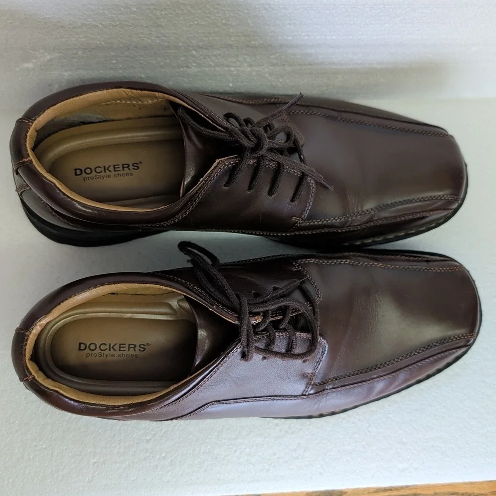 Dockers Trustee 90-29023 Men's Dark Brown Leather Dress Shoes Size 13 M